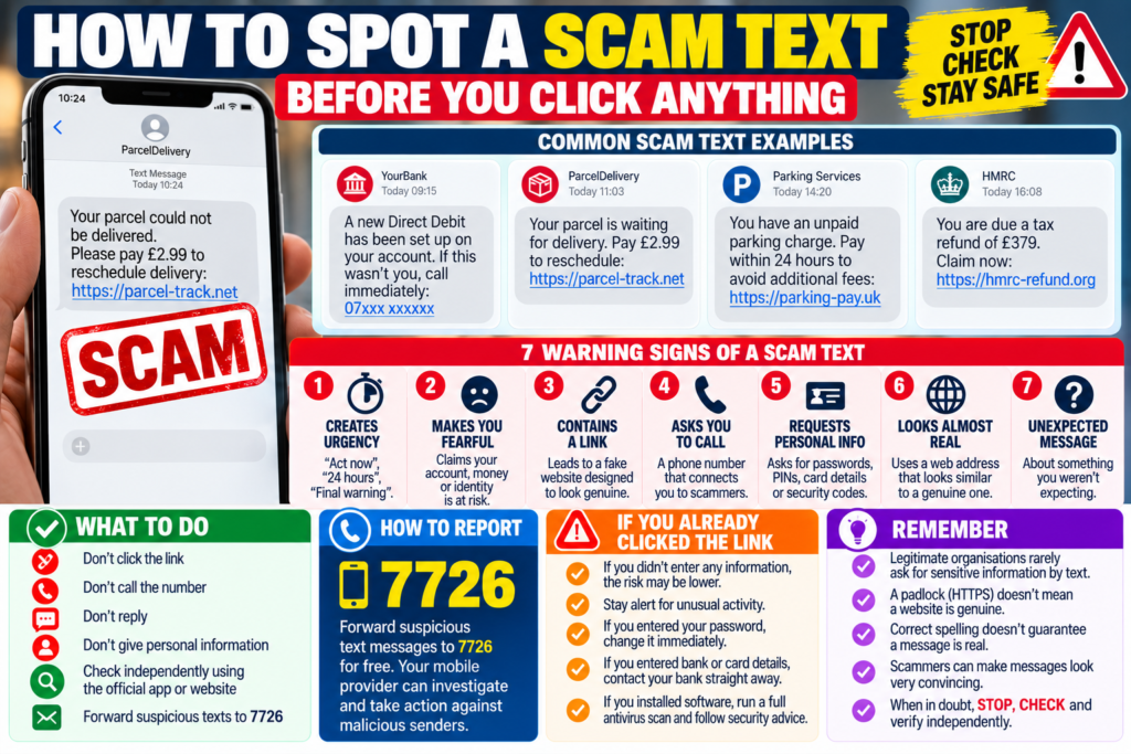 How to Spot a Scam Text Message Before You Click Anything